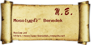Mosolygó Benedek névjegykártya